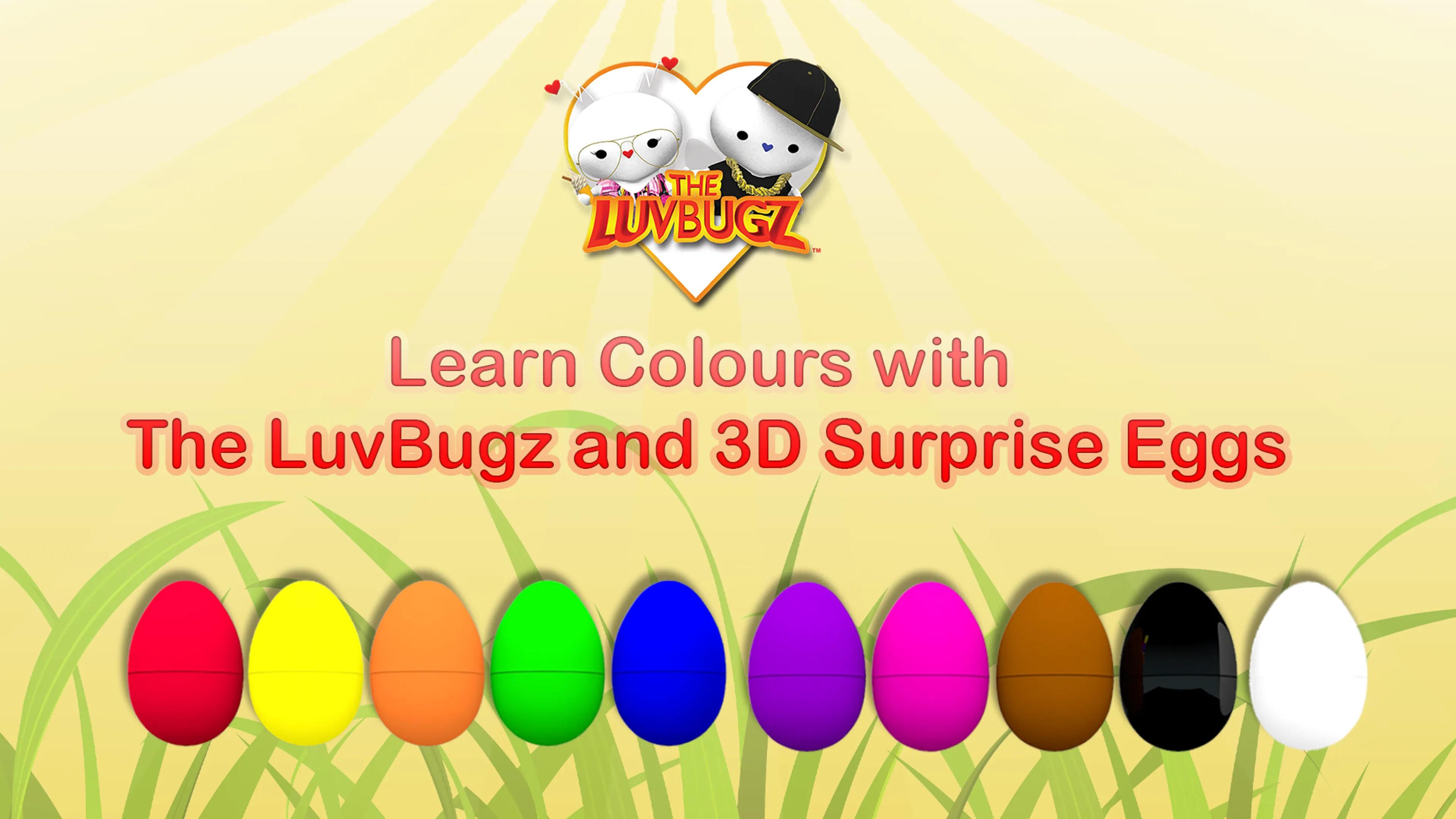 Learn Colours with The LuvBugz and 3D Surprise Eggs poster